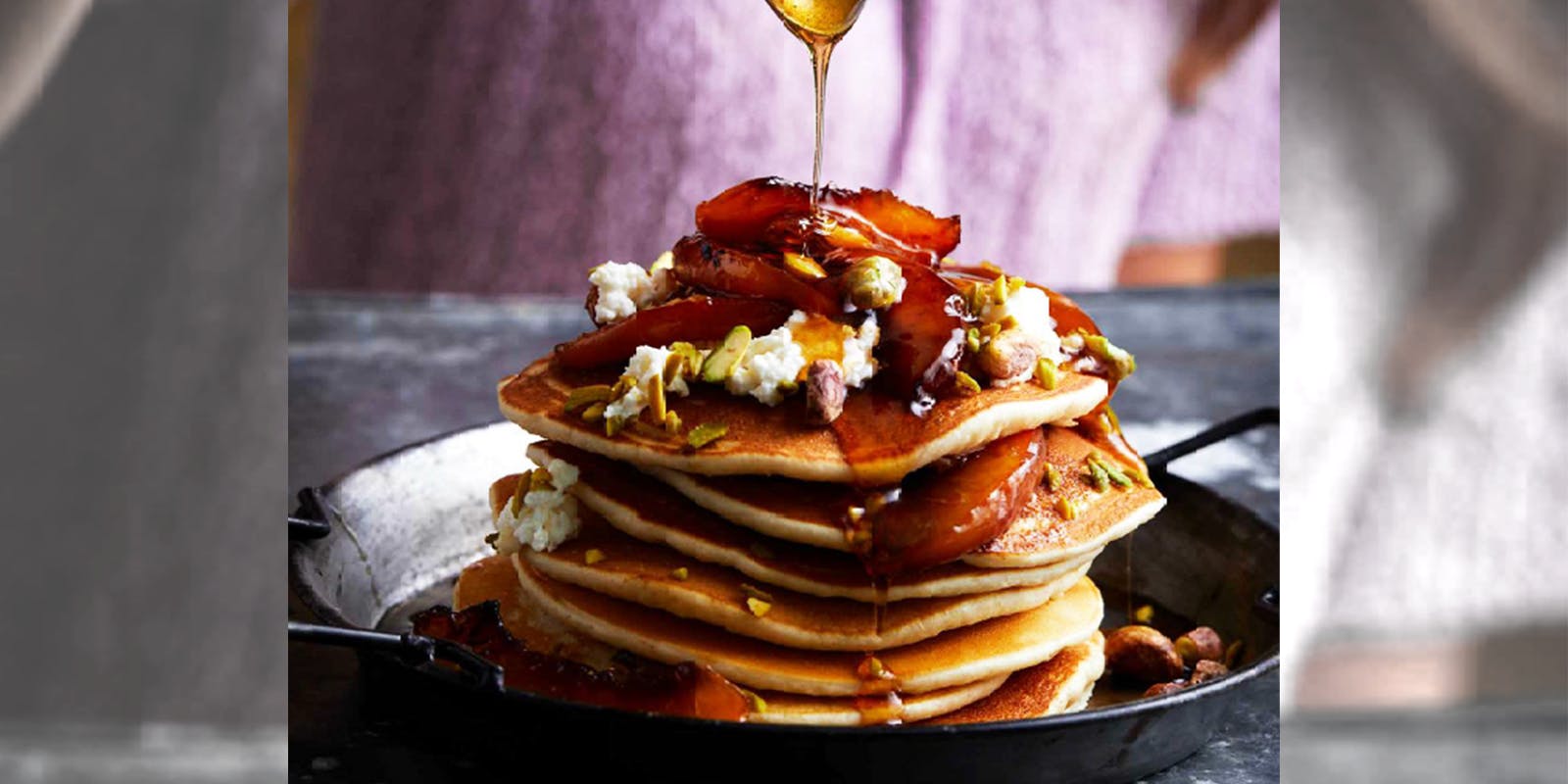 Orange Blossom Pistachio Pancakes